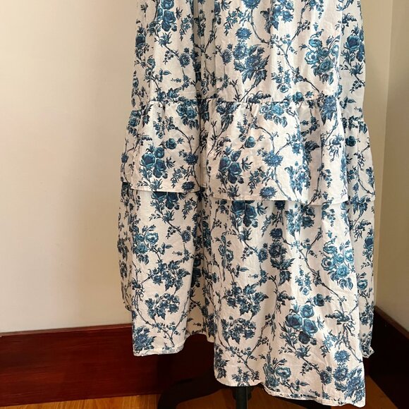 Meadows Clematis Blue Floral Dress Size 2 - Picture 8 of 9